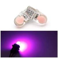 ราคา ไฟหรี่ LED ขั้ว T10 COB 2ชิพ ซิลิโคน (สีชมพู) 2หลอด 12V (19405047394)