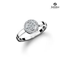 ราคา Jubilee Diamond แหวนเพชร Illusion Halo Bold Solitaire Ring เพชรแท้ เพชรน้ำ 99 (24500647774)