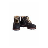 ราคา รองเท้าหนังแท้ นูบัค หัวเหล็ก ติดซิบข้าง บูท หุ้มข้อ StepPro boots Code 935 (717287326)