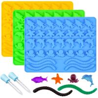 ราคา แม่พิมพ์ ซิลิโคน ทำเยลลี่ รูปสัตว์ทะเล 32 ช่อง (คละสี) soft candy silicone moulds (3920348825)
