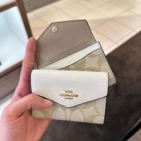 ราคา Coach #CH202 Flap Card Case In Signature Canvas กระเป๋าใส่การ์ด ใส่บัตร นามบัตร ใส่เงินพับครึ่งได้ (19980690920)