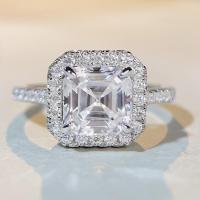 ราคา Emerald Cut S925 แหวนเงินแท้หญิง (28082908116)