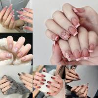 ราคา เล็บปลอมสไตล์ฝรั่งเศสที่ถอดออกได้ผีเสื้อสติกเกอร์เพ้นท์เล็บเพ้นท์เล็บสดไล่โทนสีเล็บชิ้น24ชิ้น (29003778549)