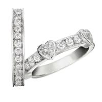 ราคา แหวนเพชรCz เพชรครึ่งวง เงินแท้S925เคลือบทองคำขาว18K (1937633903)