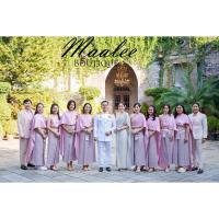 ราคา สอบถามทางช่องแชท เช่า ชุดไทย ชุดเพื่อนเจ้าสาว ชุดไทยผ้าถุงสีเทาชมพูเงิน สไบเรียบสีกลีบบัว ( อมินตรา-001-กลีบบัว) (29652945794)