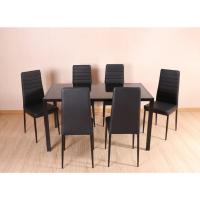 ราคา LOCAL789 (1/2) Delicato ชุดโต๊ะอาหาร 6 ที่นั่ง รุ่น D02082 โต๊ะ:140X80X75ซม. เก้าอี้:41X49X98ซม. สีดำ ร้านอยู่ในไทย (24323013526)