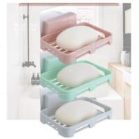 ราคา ที่วางสบู่ 2 ชั้น ติดผนัง กล่องสบู่ ชั้นวางของแบบติดผนัง ชั้นวางของพลาสติก ที่ใส่สบู่ก้อน (20383457728)