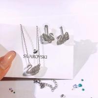 ราคา สินค้าพร้อมส่งในไทยของแท้100% Swarovskiของแท้Swarovskiแท้ ต่างหู SWAROVSKI Dancing Swan Earrings (24350340368)
