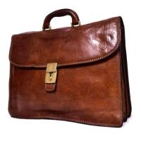 ราคา Principe กระเป๋าเอกสาร กระเป๋าหนังแท้ โน๊ตบุ๊ค กระเป๋ามือสอง briefcase messenger business bag (29677300007)