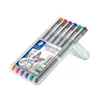ราคา ชุดปากกาหัวเข็ม Staedtler รุ่น pigment liner 30805-SSB6 ขนาด 0.5 6สี (25927449066)