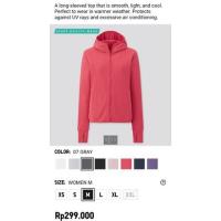 ราคา Ori UNIQLO AIRISM ตาข่ายป้องกันรังสียูวี higneck ซิป เสื้อแจ็คเก็ตมีฮู้ด (28215271674)