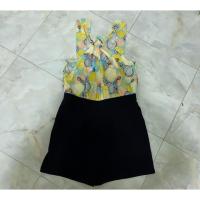 ราคา ชุดจั้มสูท ลวดลายเหลืองอ่อน แบรนด์ Playboy ไซส์ M (6433023681)