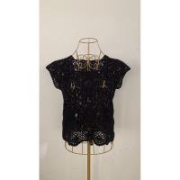 ราคา พร้อมส่งเสื้อถักต่อดอกสีดำ งานฝีมือ งานแฮนด์เมด เสื้อถักพอดีตัว เสื้อถักโครเชต์ (28529734548)
