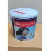 ราคา สีทาบ้าน สีทาภายใน สีน้ำอะครีลิคภายในกึ่งเงา Delta Clean & Care ขนาด 3.6 ลิตร สีเขียวอ่อน (13334761933)