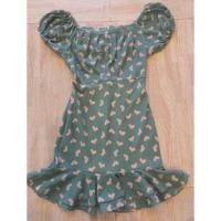 ราคา เดรสสั้นระบายสองชั้น เดรสออกงานสีเขียวมิ้น ลายหัวใจชมพู แขนตุ๊กตา เอวมียางยืด ไซต์ s อก32 เอว26 ยาว28 (4206020291)