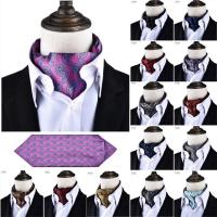 ราคา New Paisley ดอกไม้สีฟ้า Ascot Tie ผู้ชาย Cravat เนคไท Cashew Cravat คอ Tie งานแต่งงาน Ascot ผ้าพันคอ Cravat อย่างเป็นทางการชุด Corbatas (27468651551)