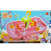ราคา firstbuy_เกมส์ตกปลา ตกเป็ด รุ่นน้ำวน มีเสียงดนตรี-ไฟ ใส่ถ่าน AA 2 ก้อน (สีชมพู) (1848830570)