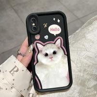 ราคา เคสสำหรับ iPhone X Xs Xr Xs Max เคสป้องกันซิลิโคนป้องกันลายนิ้วมือเคสโทรศัพท์ลายแมวน่ารัก (28566239758)