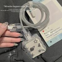 ราคา ดาวเสาร์สไตล์ Charger Protector ชุด 18/20W Charger Case Cable Protector สําหรับ iPhone 18/20W Charger สําหรับ iPhone 11 12 13 14 Pro Max (28775106738)