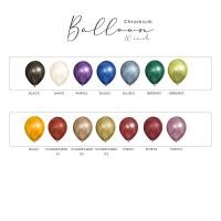 ราคา ลูกโป่งเกาหลี 10 นิ้ว สีโครเมียม | เงา เนื้อหนา สีชัด ( แพค 10 ใบ ) (27259991105)