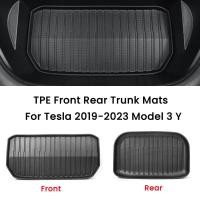 ราคา for Tesla Model 3 / Y Front Rear Trunk Mats Upgrade TPE Lower Storage Box Pads Protective Cover Cargo Liner Trunk Tray F (27384555500)