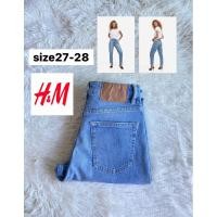 ราคา H&M High Mom Jeans แท้% มือสอง (22963525487)