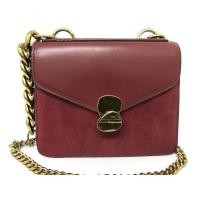 ราคา กระเป๋ามือสอง ของแท้ CHARLES & KEITH หนังแท้ สีแดงเบอกันดี ขนาด 8 นิ้ว พร้อมส่ง (18201542454)