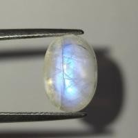 ราคา พลอย หลังเบี้ย มูนสโตน มุกดาหาร เหลือบ ฟ้า น้ำเงิน ธรรมชาติ แท้ ( Natural Blue Flash Moonstone ) หนัก 4.76 กะรัต (18730874158)