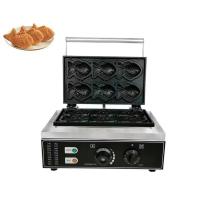 ราคา Commercial เครื่อง Taiyaki ไฟฟ้า 6 ชิ้นเครื่องทําวาฟเฟิลปลา เค้กรูปปลา (29730357520)