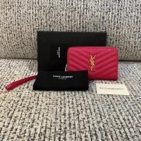 ราคา YSLกระเป๋าสตางค์กลาง คาร์เวียสีชมพูมือสอง (24286885427)