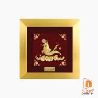 ราคา Aurora กรอบรูปปลาคาบเหรียญ 15*15 ทองคำแท้ 99.9% (23210211243)