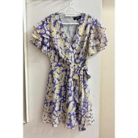 ราคา ส่งต่อ มินิเดรสpomeloสีม่วงลายดอกเหลือง (24477511326)