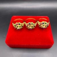 ราคา แหวนโบราณพลอยนพเก้า ฝังพลอยรัสเซีย ตัวเรือนทองเหลือง (28616391735)