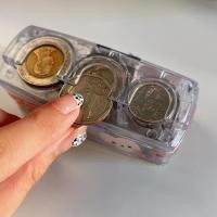 ราคา กล่องใส่เหรียญ ที่เก็บเหรียญ ที่ใส่เหรียญ รุ่นสไลด์ พร้อมที่หนีบบัตร (14509037227)