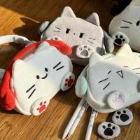 ราคา น่ารักหูฟังแมวปากกากระเป๋าตุ๊กตาขนาดใหญ่ความจุนักเรียนดินสอ Multi-function ตลกเครื่องเขียนเก็บกระเป๋า Organizer (29627032947)