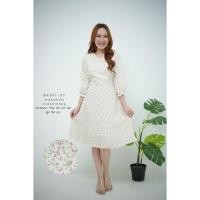 ราคา Code : 94341-03 เดรสผ้าไหมอิตาลีสีขาวลายดอกไม้สีชมพูเขียวสีสวยมา คอวี แขนยาว (28371074270)