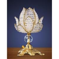 ราคา โคมไฟตั้งโต๊ะ โคมไฟคริสตัล ดอกบัวสีทอง รุ่น WL-64421-200KG (6228139710)
