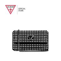 ราคา GUESS กระเป๋า รุ่น IM935070 ZALINA FLAP CLUTCH สีดำ (28629247772)