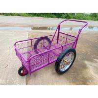 ราคา (รุ่นตะแกรง2ชั้น+ล้อมือสอง14นิ้ว)รถเข็น3ล้อมือหนึ่ง โครงเหล็กสีม่วง (ขนาด8ปี๊บ50x100cm)-(ล้อหน้าแม็กซ์เหล็ก8นิ้ว) (27257057940)