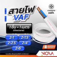 ราคา สาย VAF สายขาว 2x1 2x1.5 2x2.5 2x4 2x6 มาตรฐาน มอก. NNN / Thaiunion (1 ชิ้น = 1 เมตร) (27212180976)