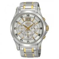 ราคา Seiko Premier Chronograph Watch SPC058 - Silver/Gold (295577151)