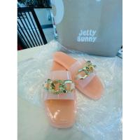 ราคา ใหม่! รองเท้า Jelly Bunny ส้นแบน แต่งโซ่ทอง สวยหวาน (22158795518)