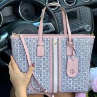 ราคา TORY BURCH GEMINI LINK CANVAS SMALL TOTE (7303888576)