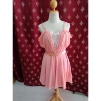ราคา ชุดราตรีสั้น สีชมพูโอรส ไซส์ s-m มือ 2 (11261770788)