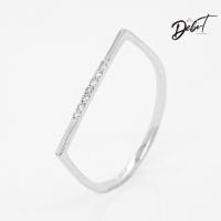 ราคา Debutgems เดบิ้วเจมส์ แหวนเพชรแท้ชุบทองคำขาวรุ่น CR-9817DW แหวนทองแท้ 18K ชุบทองคำขาว สีทองคำขาว (29610716840)