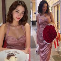 ราคา เดรสออกงานสีฟ้าน้ำทะเล (19977119333)