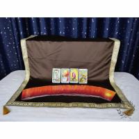 ราคา ผ้ากำมะหยี่ปูโต๊ะดูดวงไพ่ยิปซี ทาโรต์ Tarot สีน้ำตาล ขอบสีทองขนาด 1.5 นิ้ว (9617443707)