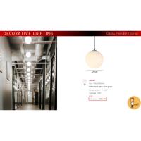 ราคา โคมไฟห้อยแก้ว 25ซม. แก้วนม (24460919256)