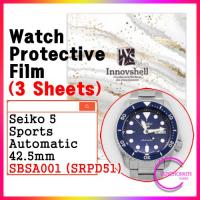 ราคา สติ๊กเกอร์กันรอยสําหรับ Seiko 5 sports Automatic 42.5mm (3 แผ่น) SBSA001 (SRPD51) / สติ๊กเกอร์ฝาครอบป้องกันรอยขีดข่วนและการปนเปื้อน (27223908900)
