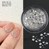 ราคา ผงกลิตเตอร์ แก้วคริสตัล ทรงกลม สีเงิน สําหรับตกแต่งเล็บ (21075680480)